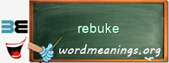 WordMeaning blackboard for rebuke